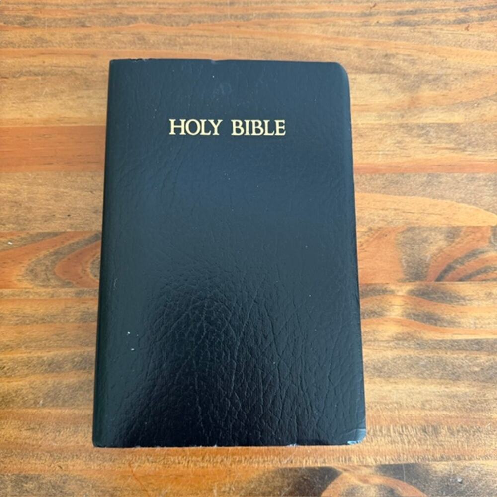 The Holy Bible NKJV Black Faux Leather - Thomas Nelson Bibles